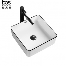 方形黑邊藝術盆 390